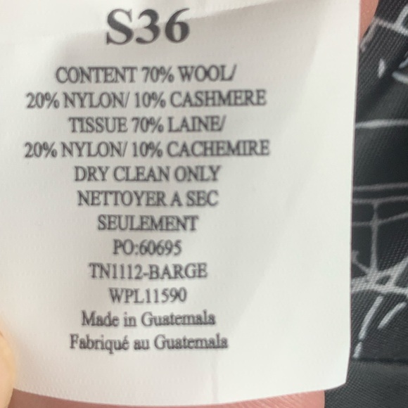 Nautica Mens Size 36S Barge Classic Fit Wool/Cashmere Blend Solid Overcoat NWT - Picture 5 of 7